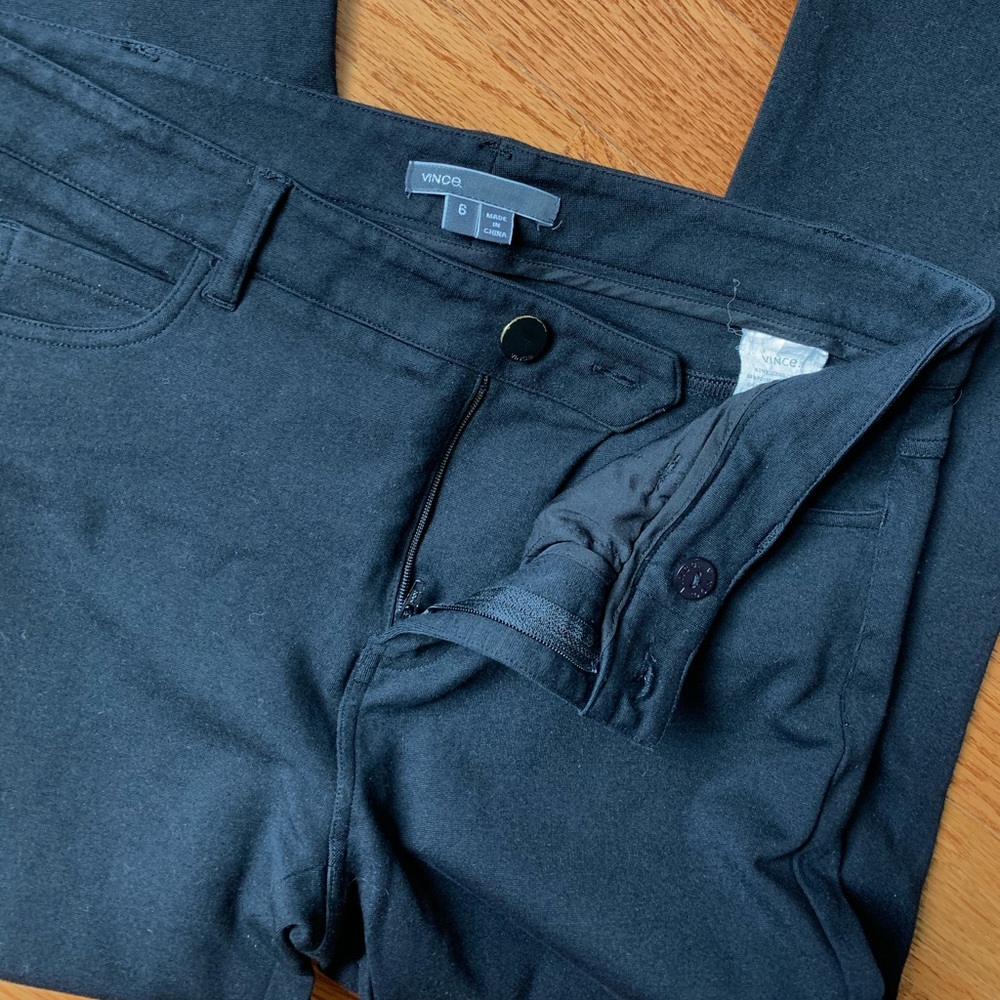 Vince High-Waisted Black Skinny Pants